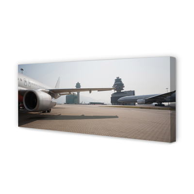 Canvas print Sky building airplane airport