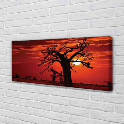 Canvas print Trees sky clouds
