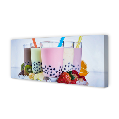 Canvas print Milkshakes fruit
