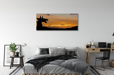 Canvas print Dragon sky sunset