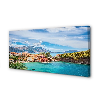 Canvas print Mountains of the coast of greece