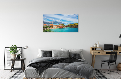Canvas print Mountains of the coast of greece