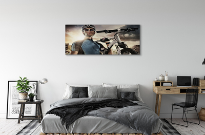 Canvas print Clouds cyclists