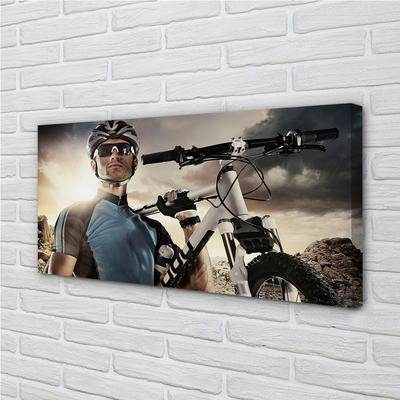 Canvas print Clouds cyclists