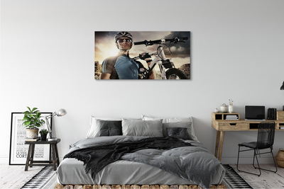 Canvas print Clouds cyclists