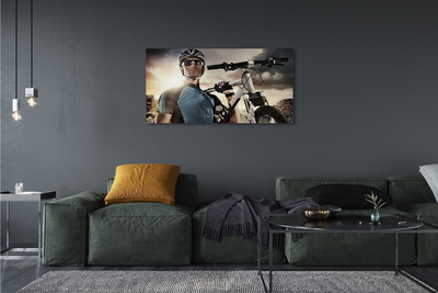 Canvas print Clouds cyclists