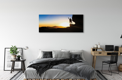 Canvas print Man of the mountain west
