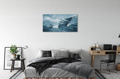 Canvas print The storm sky ship sea