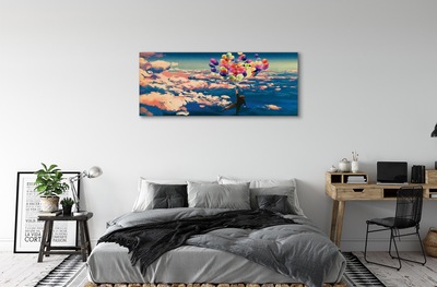 Canvas print Clouds sky balloons