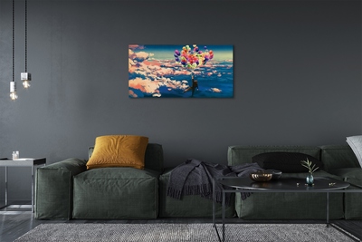 Canvas print Clouds sky balloons