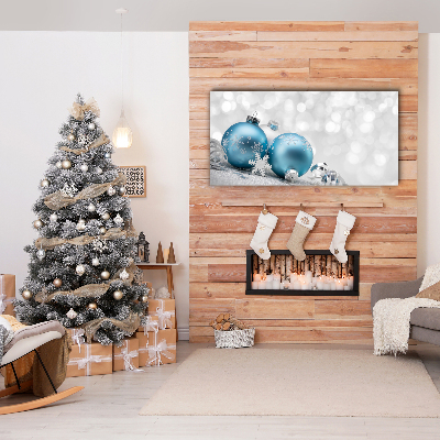 Canvas print Baubles Winter Holiday Decorations