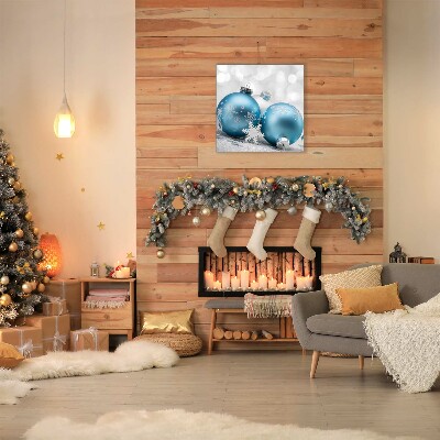 Canvas print Baubles Winter Holiday Decorations