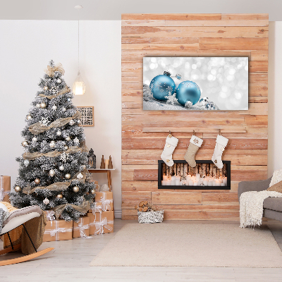 Canvas print Baubles Winter Holiday Decorations