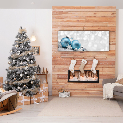 Canvas print Baubles Winter Holiday Decorations