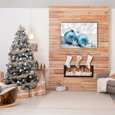 Canvas print Baubles Winter Holiday Decorations