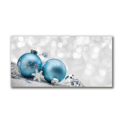 Canvas print Baubles Winter Holiday Decorations