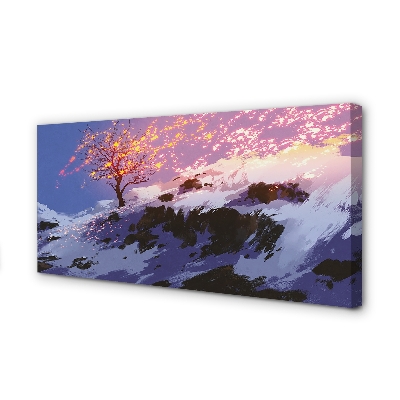 Canvas print The tops of the trees winter