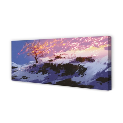 Canvas print The tops of the trees winter