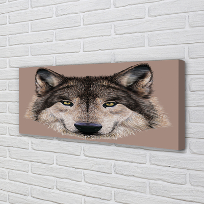 Canvas print Painted wolf