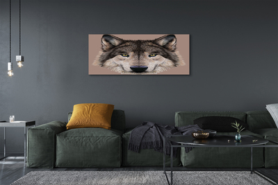 Canvas print Painted wolf