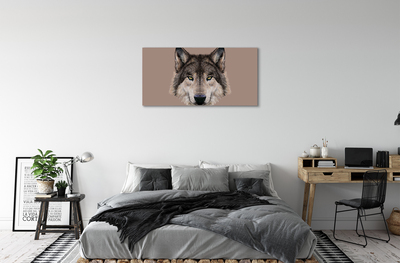 Canvas print Painted wolf