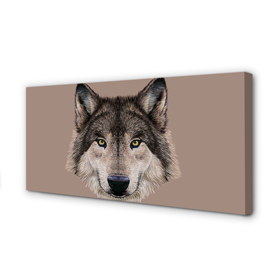 Canvas print Painted wolf