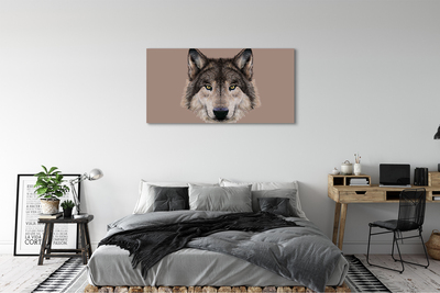 Canvas print Painted wolf