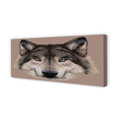 Canvas print Painted wolf