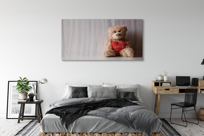 Canvas print Heart teddy bear