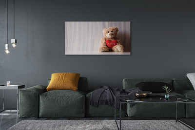 Canvas print Heart teddy bear