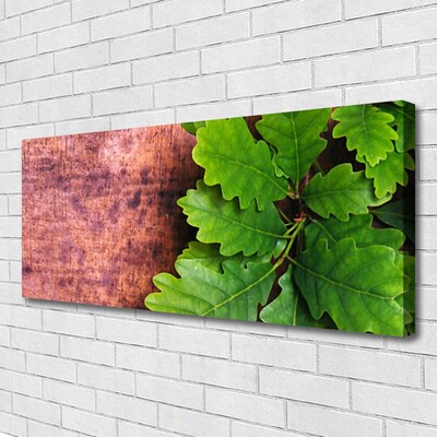 Canvas print Oak leaves floral green