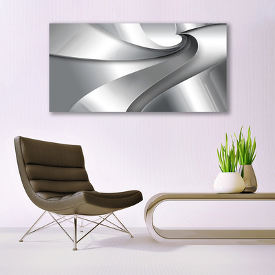Canvas print Abstract art art silver grey