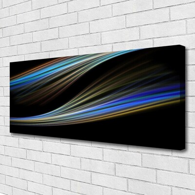 Canvas print Abstract art art black blue