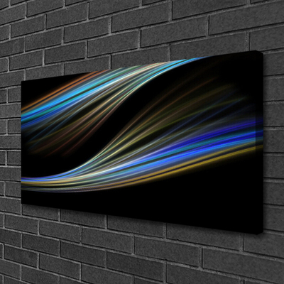 Canvas print Abstract art art black blue