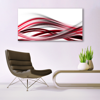 Canvas print Abstract art art pink red white