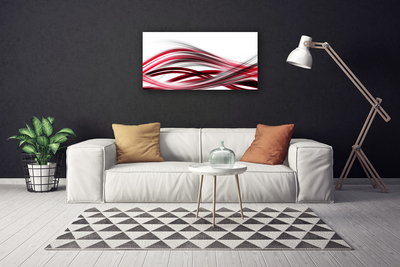 Canvas print Abstract art art pink red white