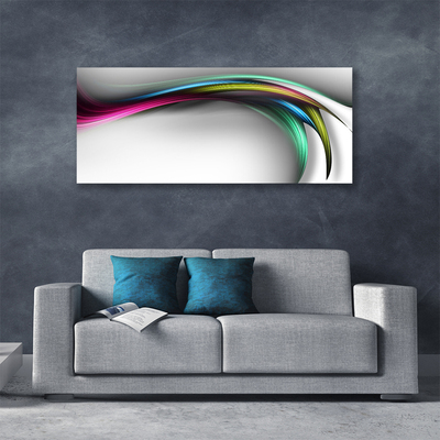 Canvas print Abstract art grey white red green