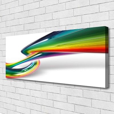Canvas print Abstract rainbow art red yellow green blue