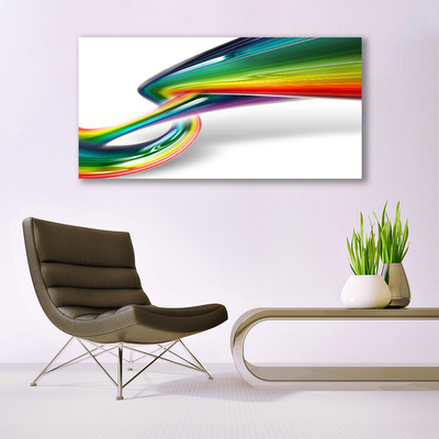 Canvas print Abstract rainbow art red yellow green blue