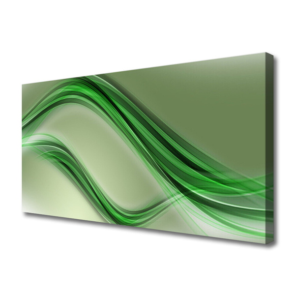 Canvas print Abstract art green grey