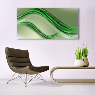 Canvas print Abstract art green grey