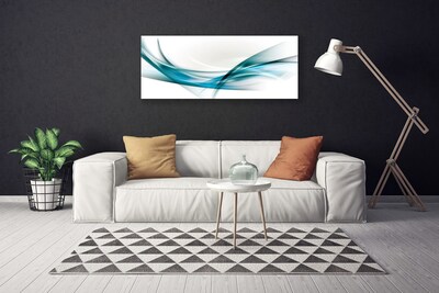Canvas print Abstract lines art blue