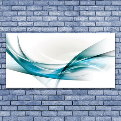 Canvas print Abstract lines art blue