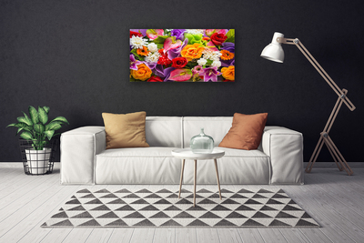 Canvas print Flowers floral multi