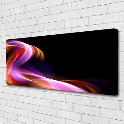 Canvas print Abstract wave art red purple