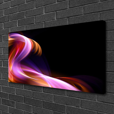 Canvas print Abstract wave art red purple