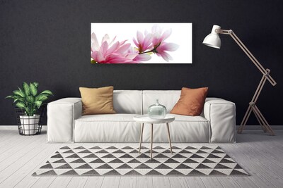 Canvas print Magnolia blossoms floral pink