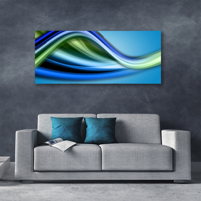 Canvas print Abstraction art blue green