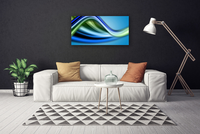 Canvas print Abstraction art blue green