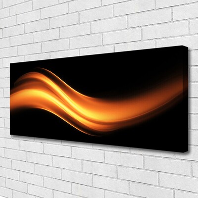 Canvas print Abstraction art black orange